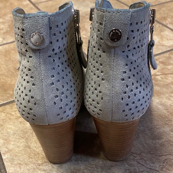 rag & bone New York Light Gray Perforated Size 7.5 Heeled Ankle Boots - Picture 6 of 10
